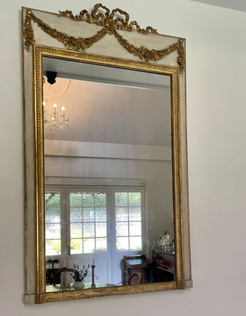Large Antique Victorian Quality Giltwood and White Painted Overmantle Mirror - Image 12